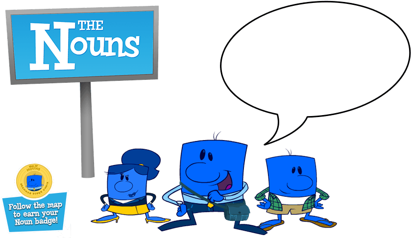 We Name A Person, Place, Thing, Or Idea - Grammaropolis Nouns (860x500)