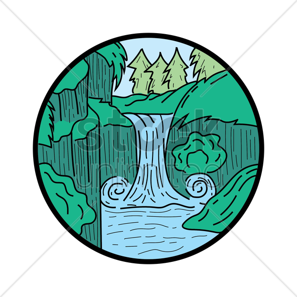 Waterfall Clipart Waterfall Clip Art - Clip Art (600x600)