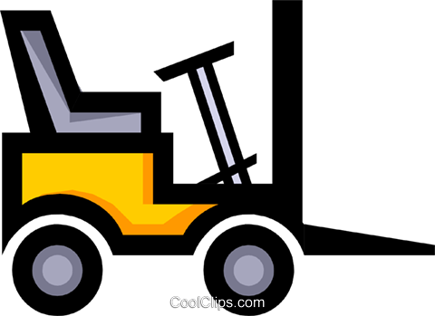 Symbol Of A Forklift Royalty Free Vector Clip Art Illustration - Empilhadeira (480x349)