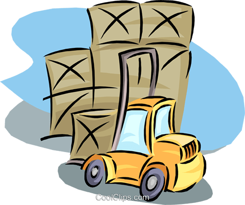 Forklift With Shipping Crates Royalty Free Vector Clip - Logistica (480x402)