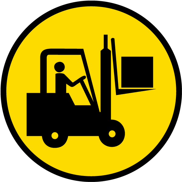Forklift Area Floor Sign - Workplace Safety Signs (600x600)
