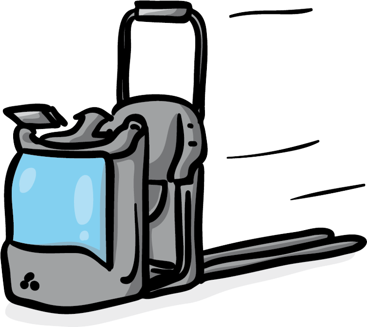 Low Level Order Picker - Cartoon Order Picker (765x763)