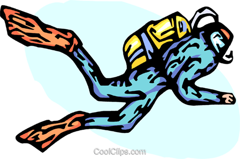Scuba Diver Royalty Free Vector Clip Art Illustration - Scuba Diver Royalty Free Vector Clip Art Illustration (480x318)