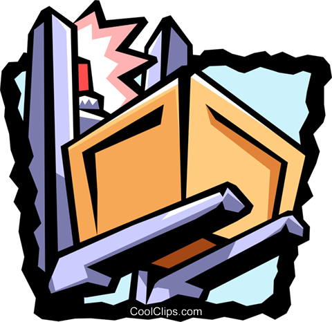 Forklift Royalty Free Vector Clip Art Illustration - Security (480x466)