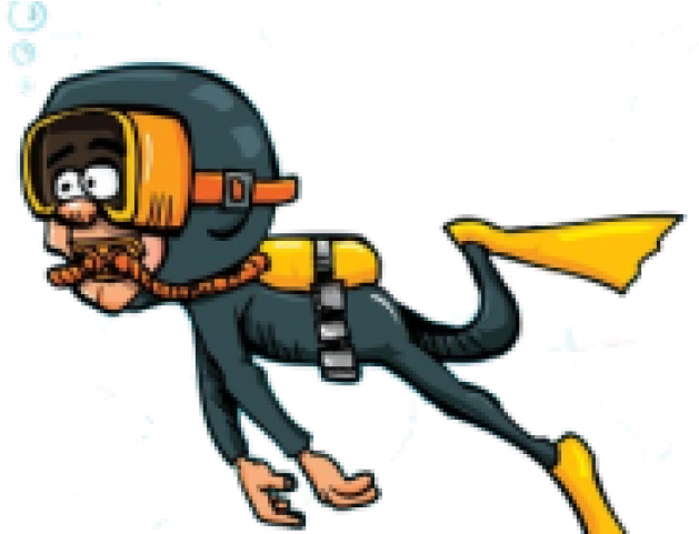 Diver Clipart Cartoon - Scuba Diver Cartoon Png (640x480)
