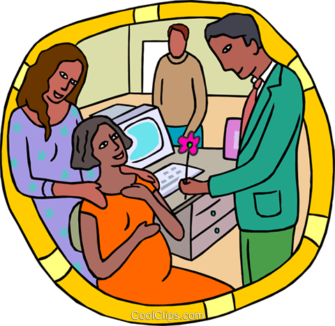 Human Resources, Pregnancy Leave Royalty Free Vector - Conversation (480x467)