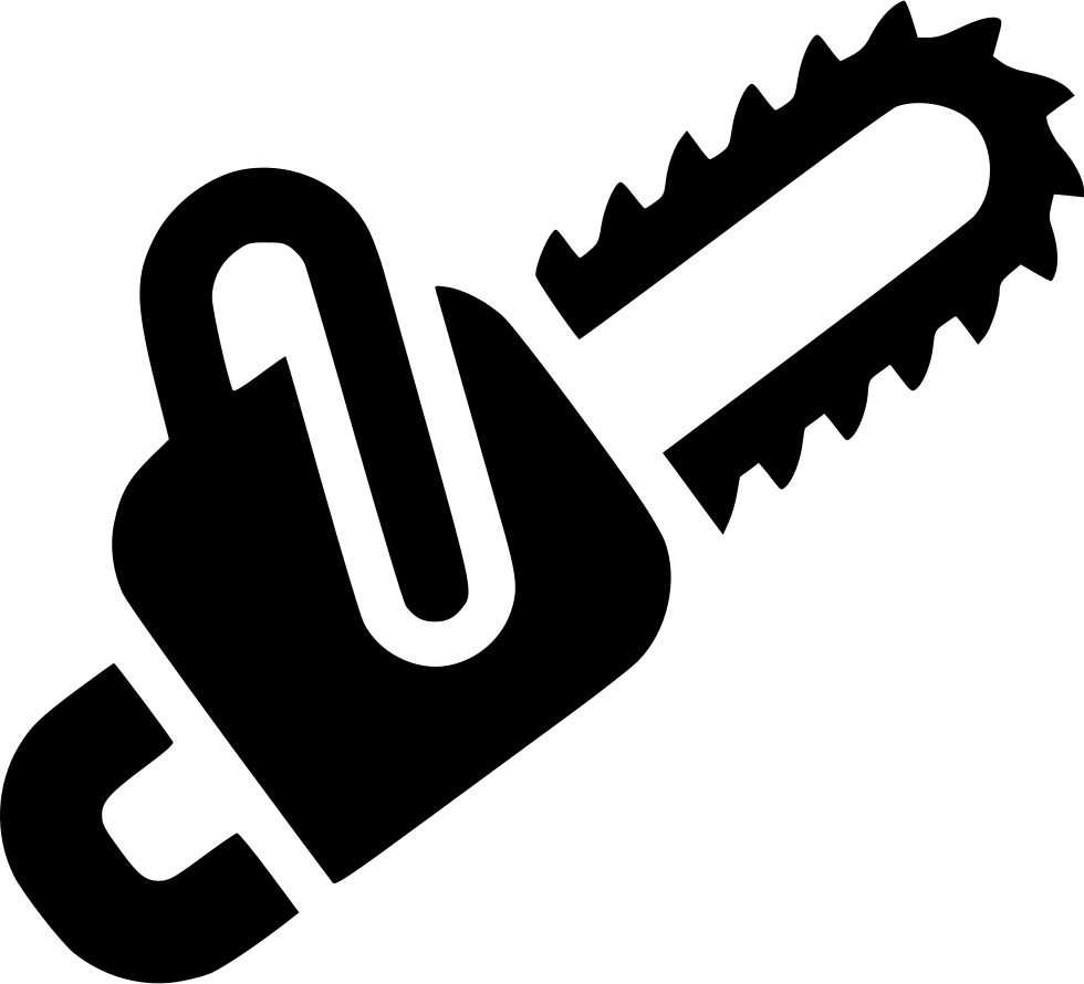 Chainsaw Clipart Svg - Tree Felling Icon (980x890)
