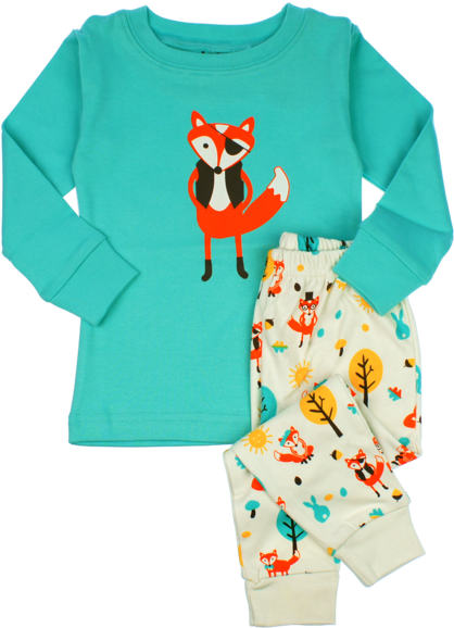 Pajama Clipart Babygrow - Fox Pyjamas (600x600)