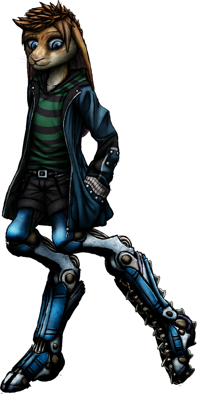 Clip Black And White Stock Reyleonard Chainsaw Leg - Sci Fi Femboy (632x1263)