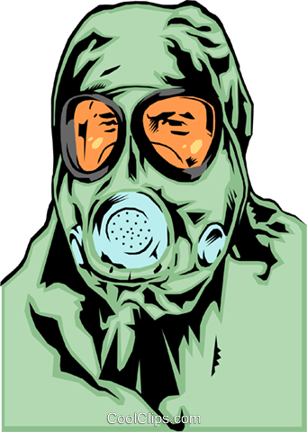 Gas Mask Royalty Free Vector Clip Art Illustration - Mascara De Gas Png Png (341x480)