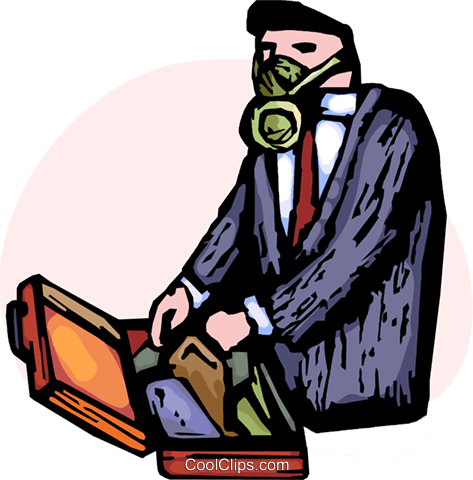 Safety Mask Gas Mask Royalty Free Vector Clip Art Illustration - Cartoon (473x480)