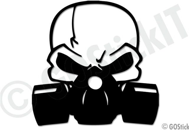 Gas Mask Clipart Minimalist - Cool Skulls With Gas Masks (640x480)