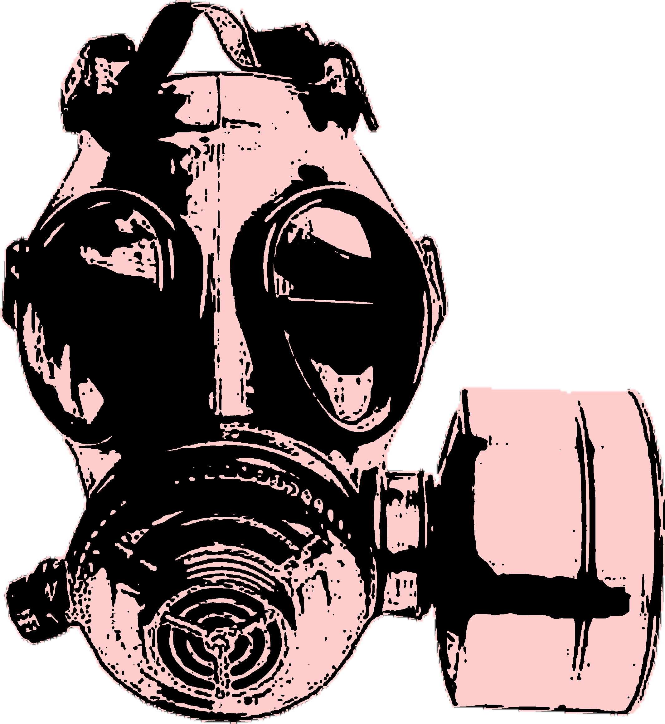 Gas Mask Clipart Logo Design - Skull Gas Mask Stencil (2500x2500)