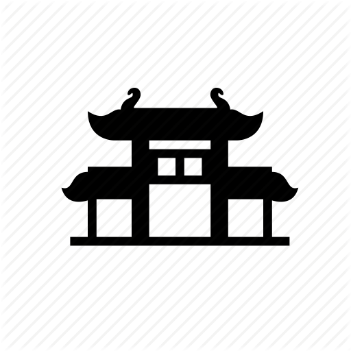 China Town Clipart Gate - Pagoda Icon On Map (512x512)