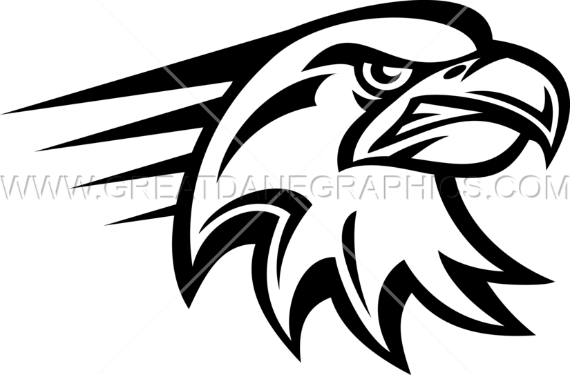Eagle Head Vector Png - Black Eagle Head Png (825x543)