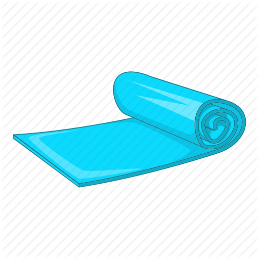 Cartoon Yoga Mat Clipart Yoga & Pilates Mats Clip Art - Cartoon Yoga Mat (512x512)