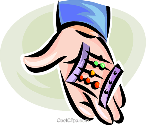 Hand Holding An Abacus Royalty Free Vector Clip Art - Law (480x411)