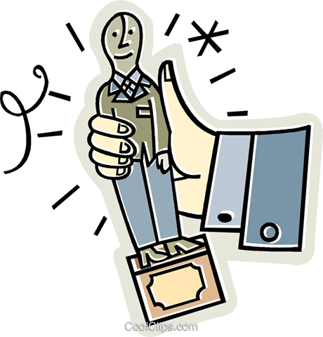 Hand Holding A Trophy Royalty Free Vector Clip Art - Illustration (460x480)