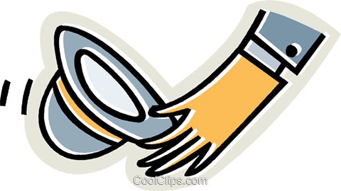 Hand Holding A Hat Royalty Free Vector Clip Art Illustration - Hand Holding A Hat Royalty Free Vector Clip Art Illustration (480x270)