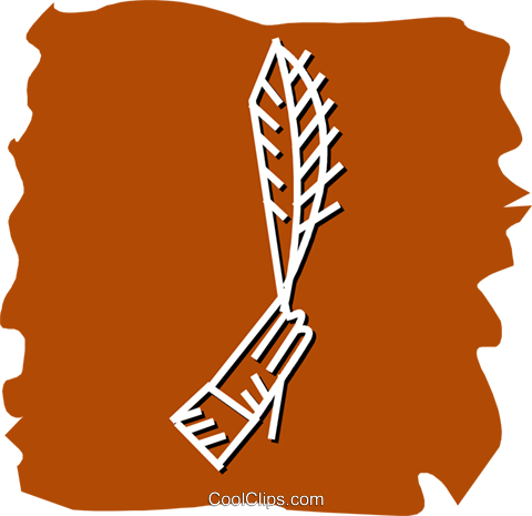 Hand Holding A Feather Royalty Free Vector Clip Art - Hand Holding A Feather Royalty Free Vector Clip Art (480x465)