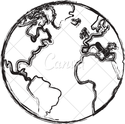 Snowglobe Drawing Realistic Svg Royalty Free Library World Map Globe Sketch 550x550 Png Clipart Download