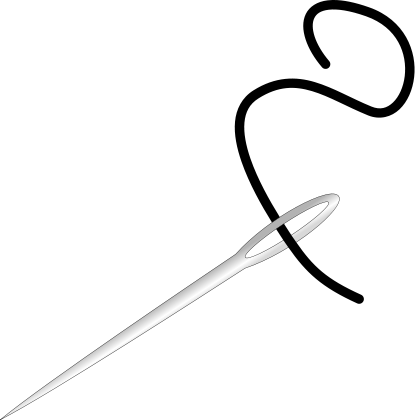 Needle And Thread And - Needle And String (415x420)