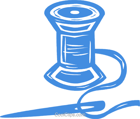 Needle And Thread Royalty Free Vector Clip Art Illustration - Needle And Thread Royalty Free Vector Clip Art Illustration (480x407)