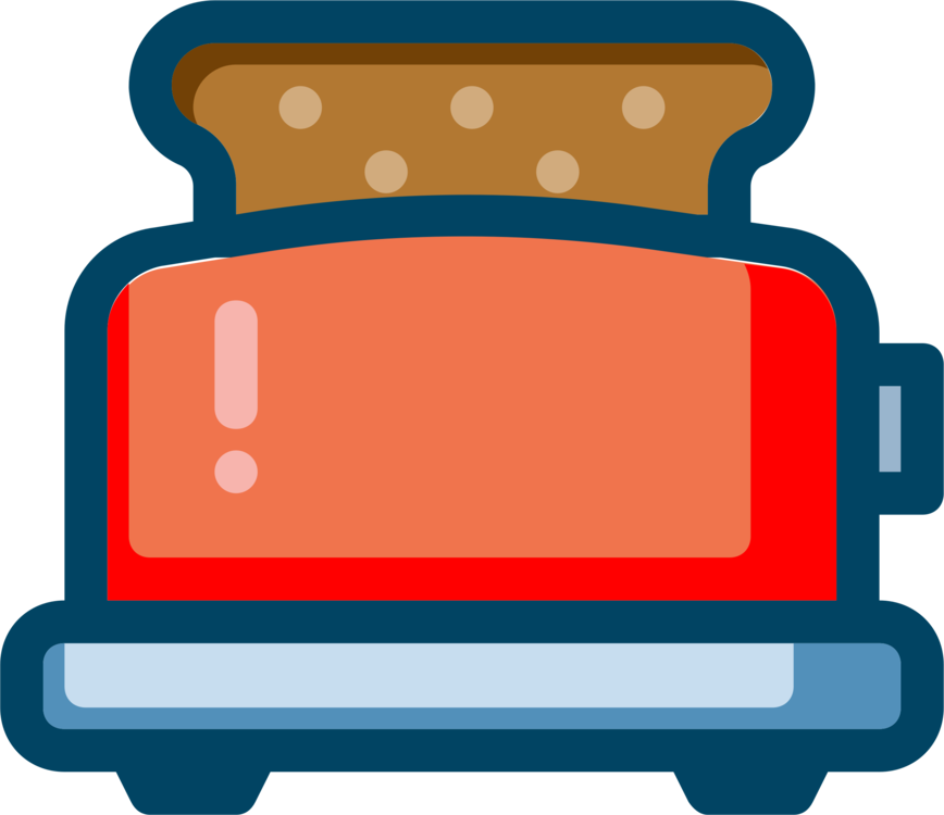 Toaster White Bread Food - Toaster Clipart (868x750)