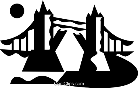 London Bridge Royalty Free Vector Clip Art Illustration - London Bridge Royalty Free Vector Clip Art Illustration (480x306)