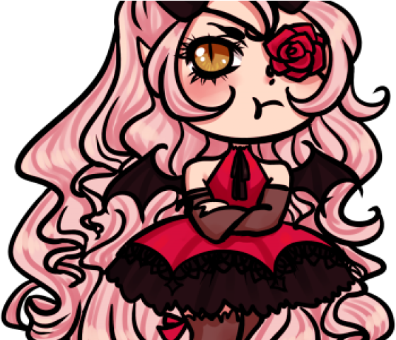 Vampire Clipart Little Girl - Anime Chibi Vampire Girl (640x480)
