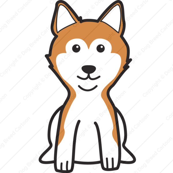 Shiba Inu - Jindo Cartoon (600x600)