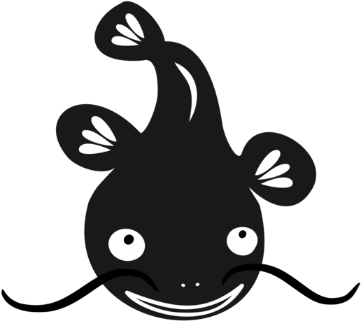 Blue Catfish Cartoon Drawing Silhouette - Blue Catfish Cartoon Drawing Silhouette (625x750)