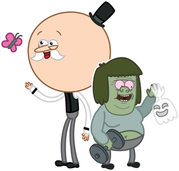 Regular Show Muscle Man Png - Regular Show (367x350)