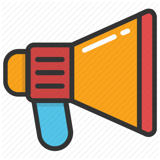 Png Free Stock Announcements Clipart Loudhailer - Loudspeaker (512x512)