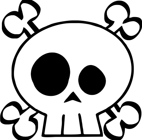 Banner Free Stock Announcements Clipart Morning Announcement - Girl Skull And Bones (457x450)
