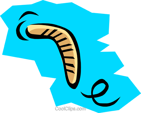Boomerang Royalty Free Vector Clip Art Illustration - Boomerang Royalty Free Vector Clip Art Illustration (480x383)