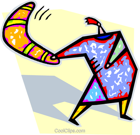 Person Throwing A Boomerang Royalty Free Vector Clip - Couldn T Quite Remember How To Throw A Boomerang But (480x461)
