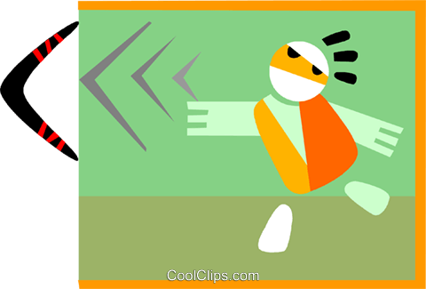 Boomerang Royalty Free Vector Clip Art Illustration - Boomerang Royalty Free Vector Clip Art Illustration (480x325)