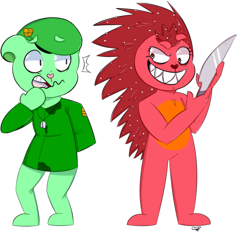 Transparent Library Flippy And Flaky Swapped - Flippy And Flaky Swap (863x925)