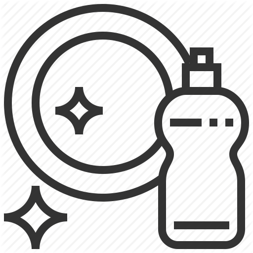 Download Wash Dish Png Clipart Washing Clip Art Cleaning - Wash Dishes Clipart Black And White (512x512)