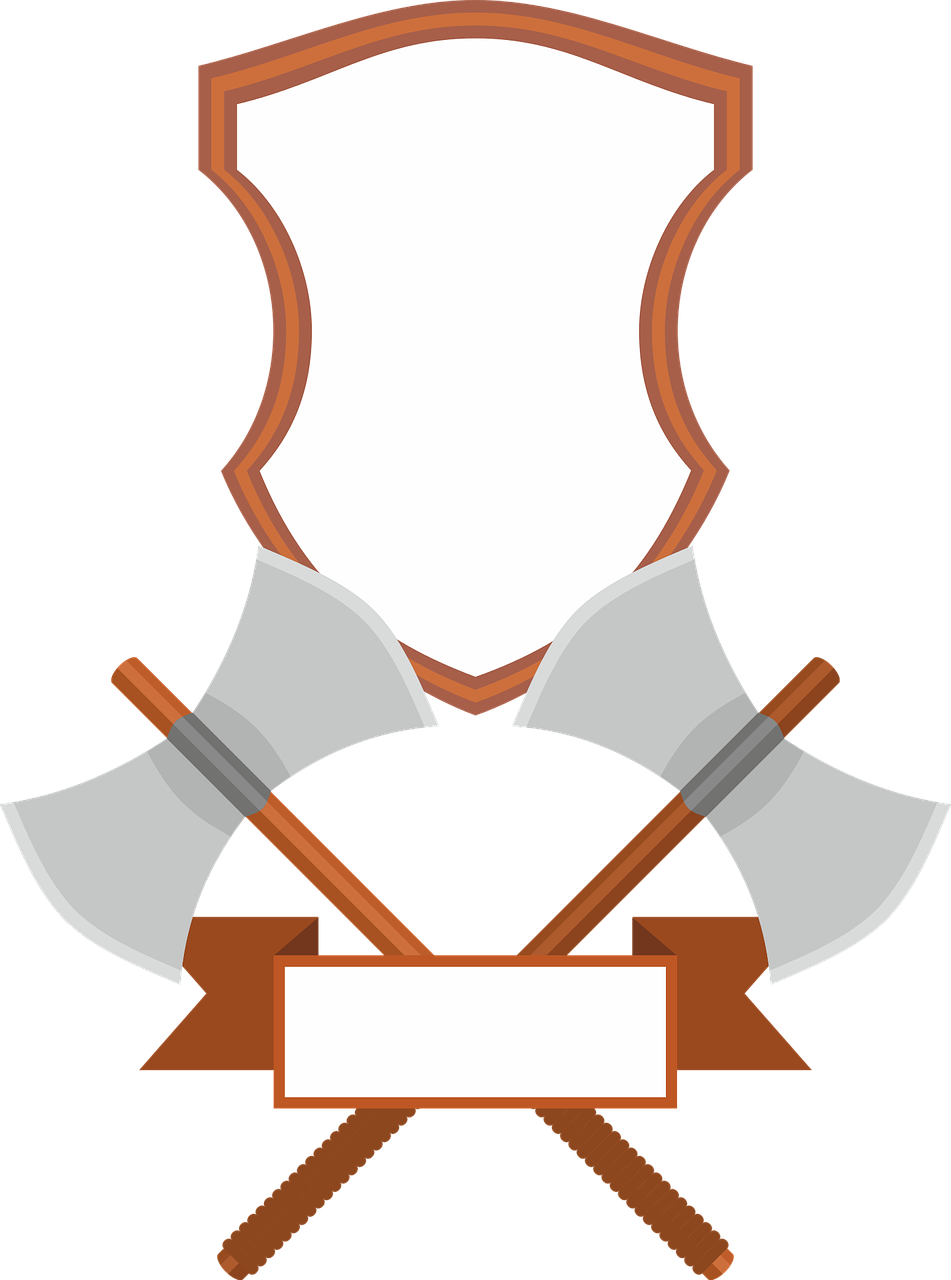 Coat Of Shield,axe,battle Axe, - Axe (951x1280)