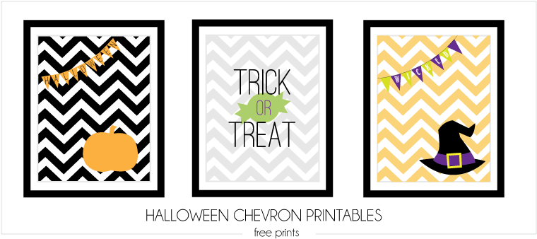 Chevron Halloween Printables - Chevron Halloween Printables (792x360)