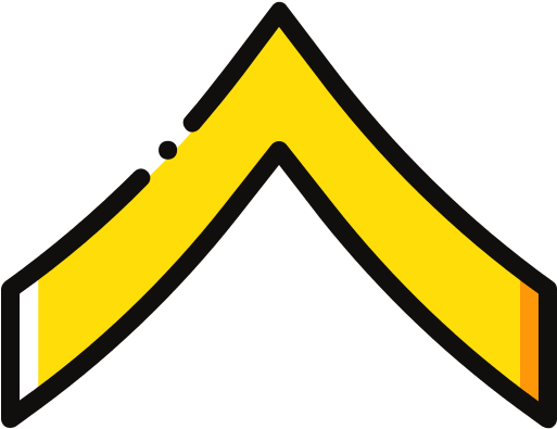 Chevron Army Png File - Military Private Icon (512x512)