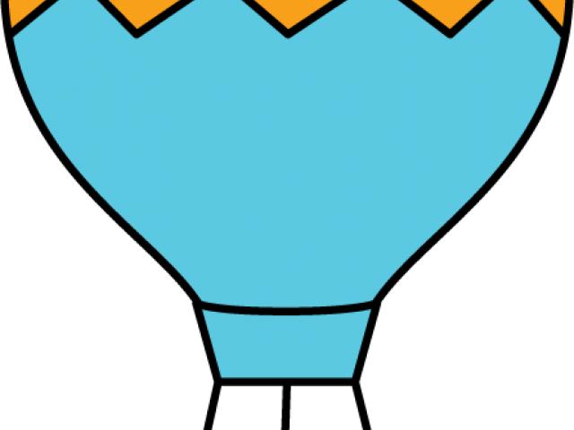 Hot Air Balloon Clipart Chevron - Hot Air Balloon Black And White (640x480)