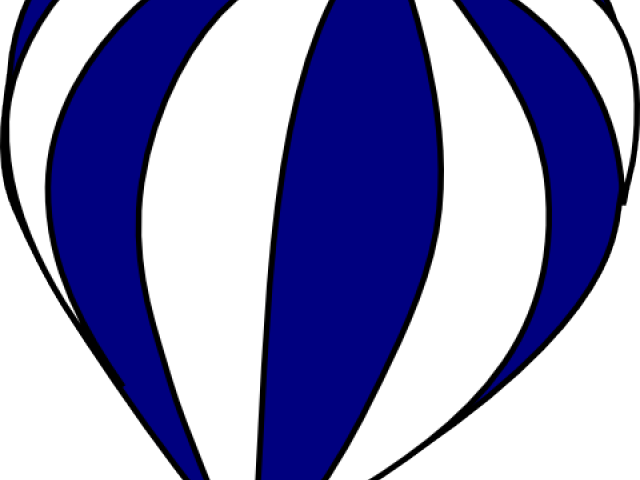 Hot Air Balloon Clipart Chevron - Blue (640x480)