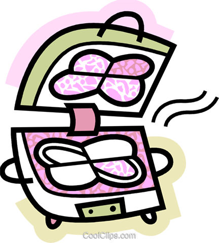 Waffle Irons Royalty Free Vector Clip Art Illustration - Waffle Irons Royalty Free Vector Clip Art Illustration (432x480)