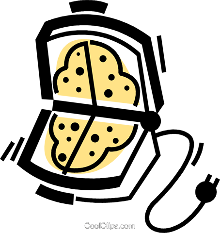 Waffle Irons Royalty Free Vector Clip Art Illustration - Waffle Irons Royalty Free Vector Clip Art Illustration (454x480)