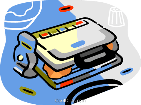 Waffle Maker Royalty Free Vector Clip Art Illustration - Waffle Maker Royalty Free Vector Clip Art Illustration (480x360)