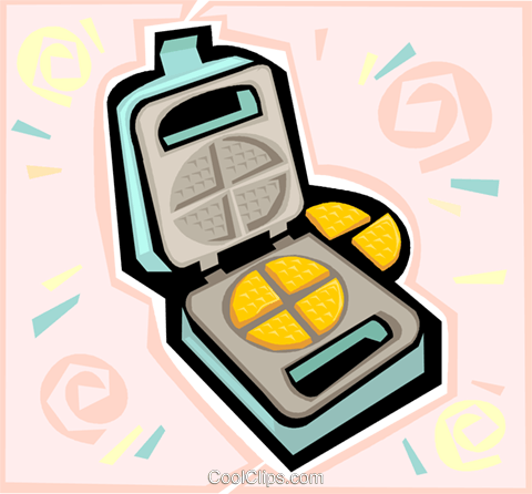 Waffle Maker Royalty Free Vector Clip Art Illustration - Büren (480x446)