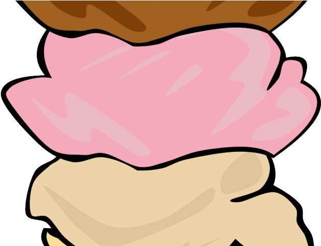 Waffle Cone Clipart Cartoon - Ice Cream Scoops Clip Art (640x480)